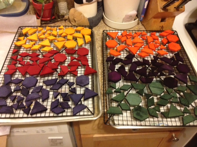 Preparation of the game pieces